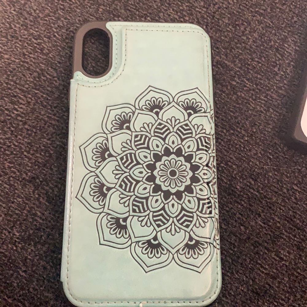 Light blue wallet iPhone XR phone case